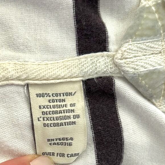 Abercrombie & Fitch Mens Preppy Rugby Polo L/S White Navy Stripe Heritage XXL - Picture 10 of 10